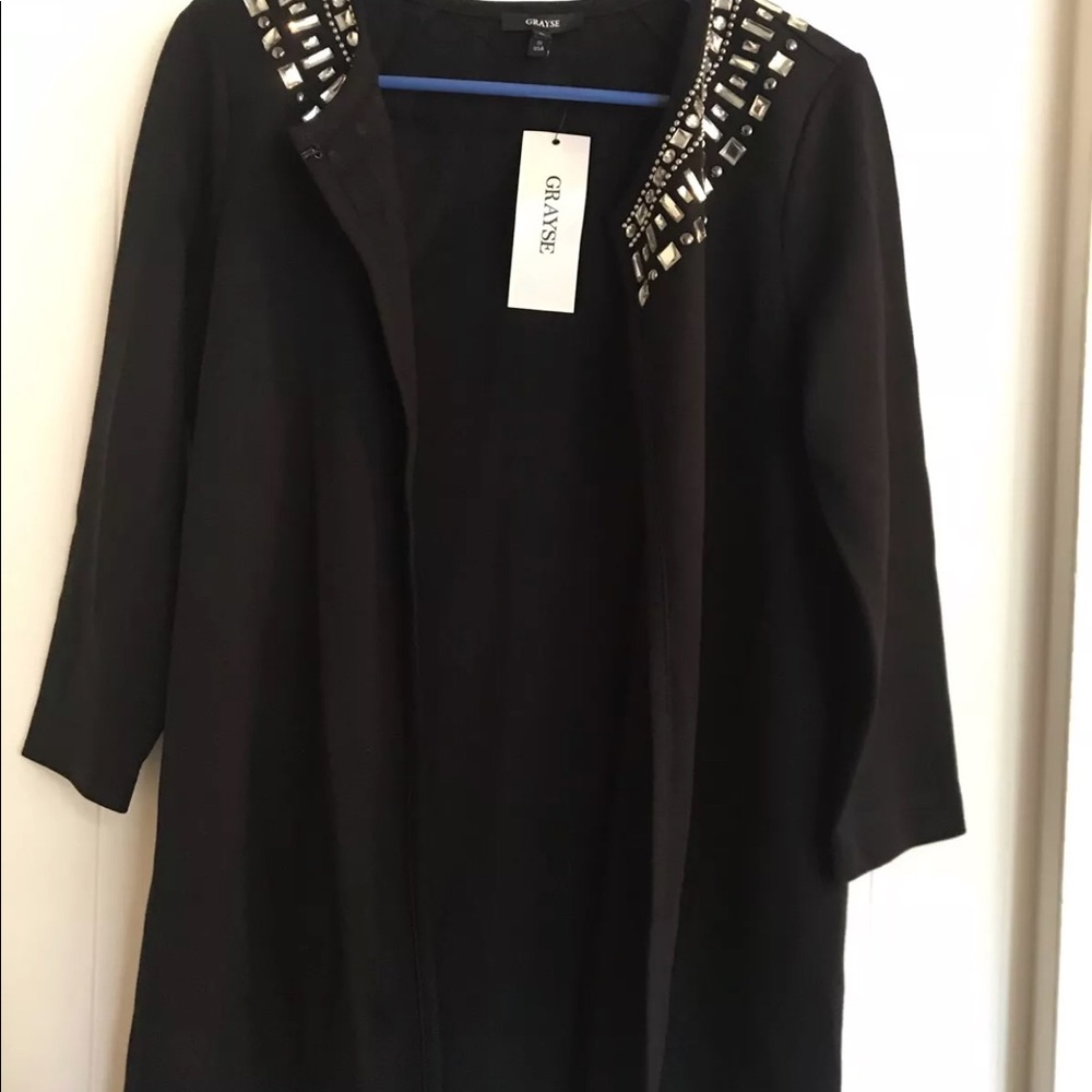 Black Cardigan w/ Jewels
